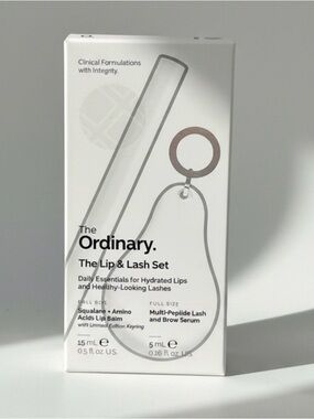 The Ordinary Squalane Lip Balm Peptide Lash Brow Serum Kit New